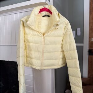 Zara Light Yellow Puffer Jacket